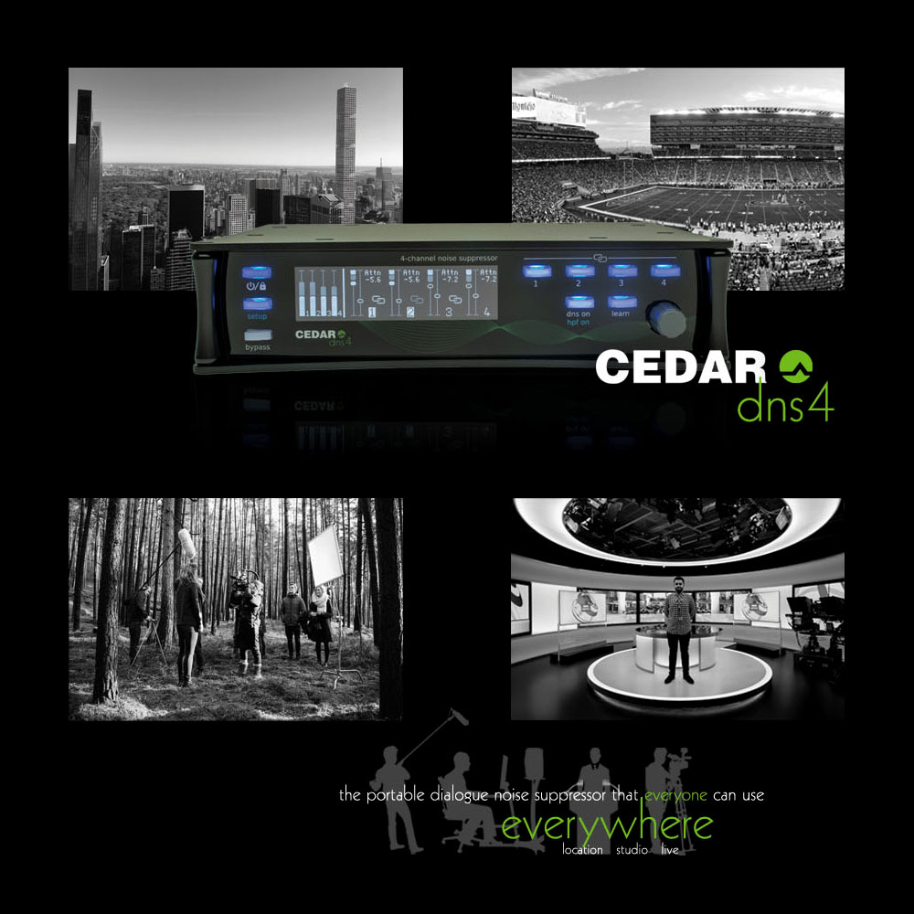 Cedar DNS-4 Portable 4 Channel Dialogue Noise Suppressor