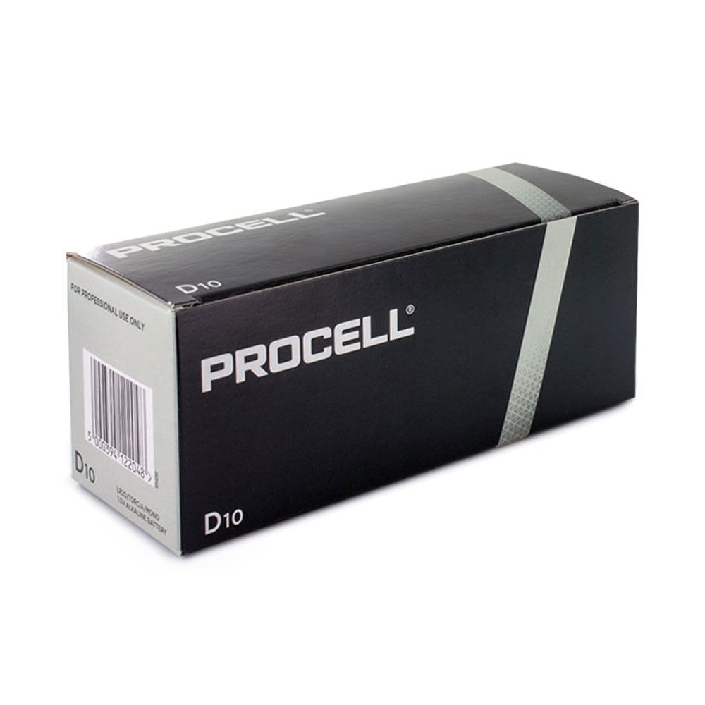 Duracell Procell D Cell Alkaline Batteries (10 Pack)