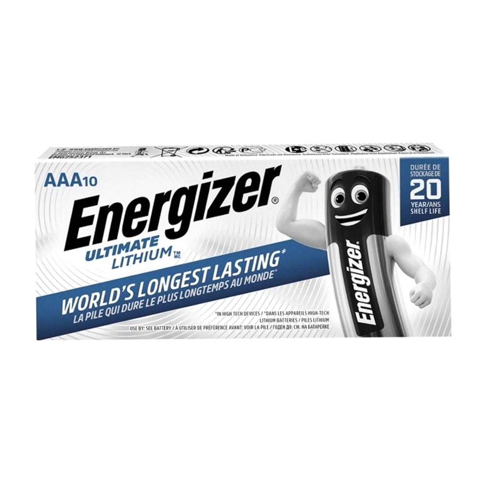 Energizer Lithium AAA Batteries L92 LR03 (10 Pack)