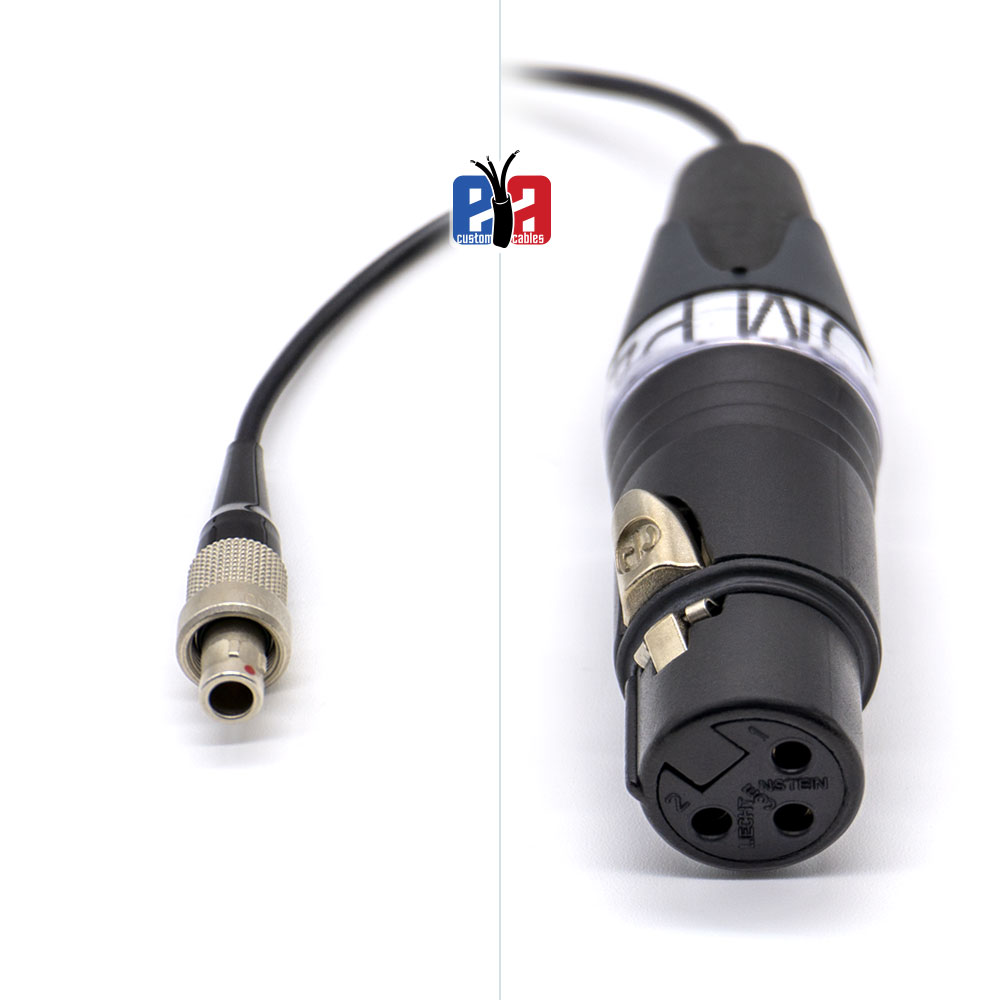 Everything Audio Custom Cable: 3-Pin Lemo to XLR Zaxcom P48