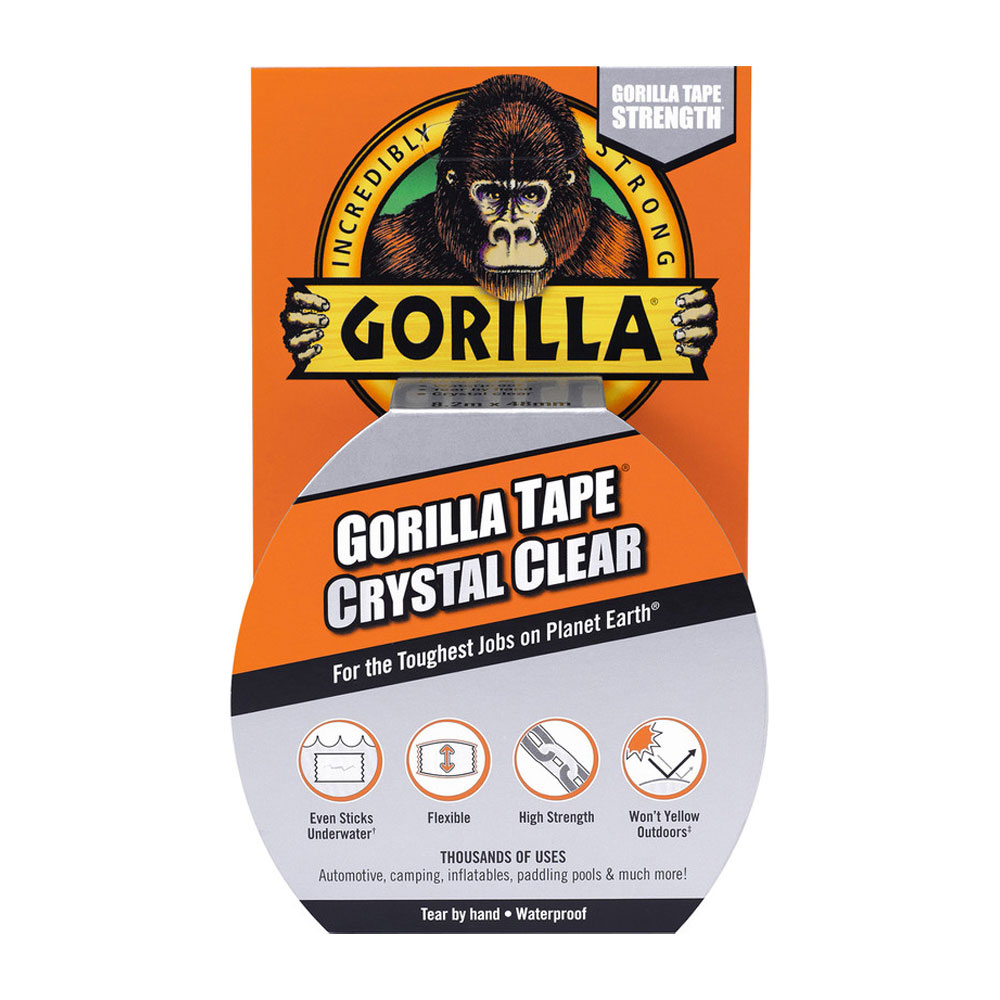 Gorilla Crystal Clear Tape - 1 Roll (48mm x 8.2m)