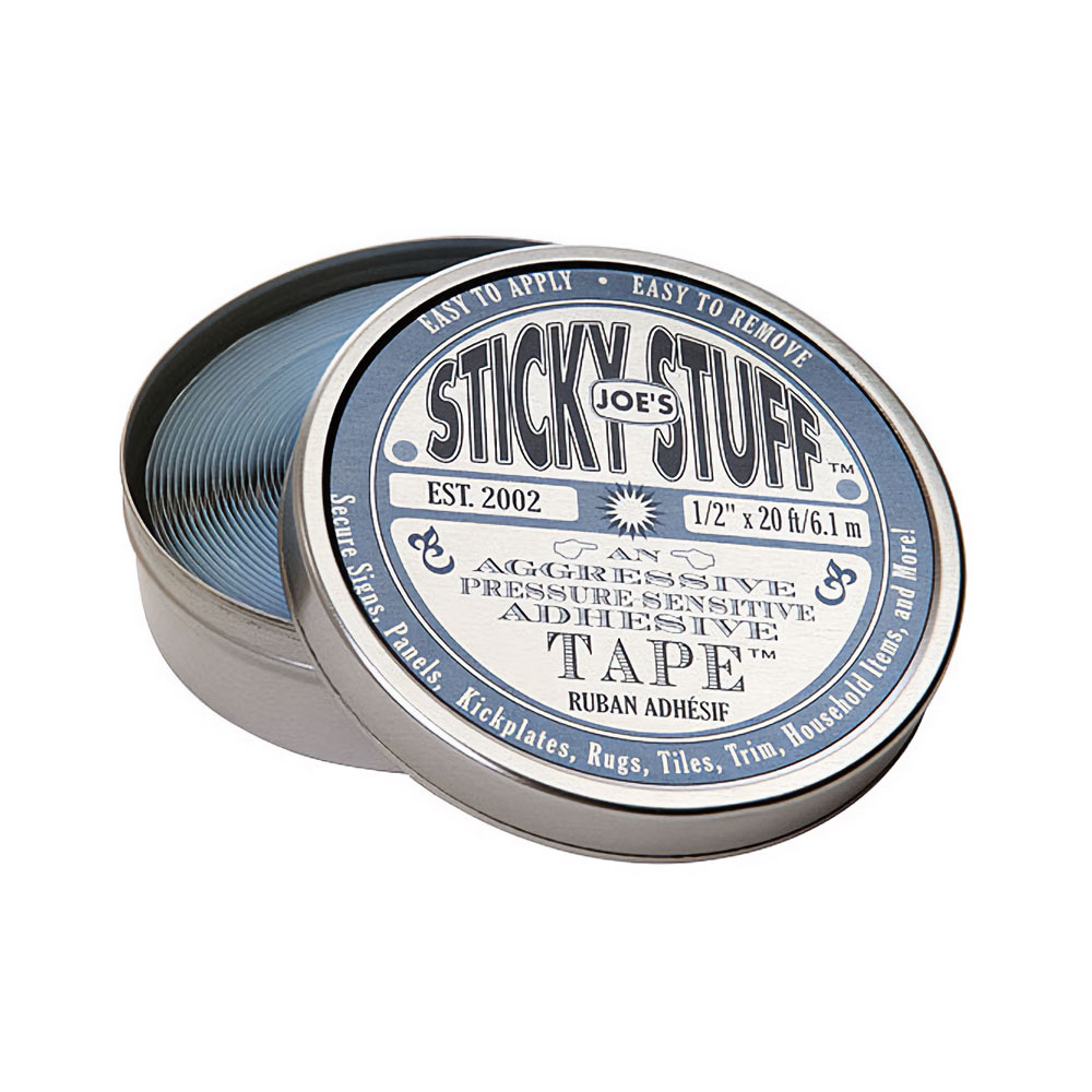 Joe's Sticky Stuff Impact Adhesive Tape 1/2'' Roll in a Tin (12.7mm x 6.1m)
