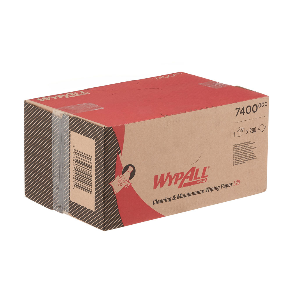 WypAll 7400 L20 Cleaning & Maintenance Wiping Paper Brag Box (280 Sheets)
