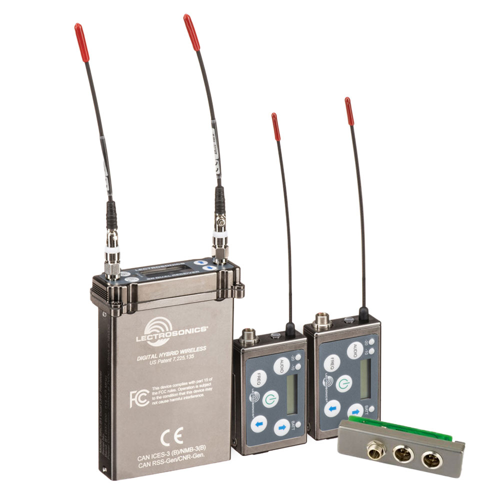Lectrosonics SRC + SSM Bundle: SRC Receiver (B2) + 2 x SSM Transmitters (B2) + SR-EXT Bottom Plate