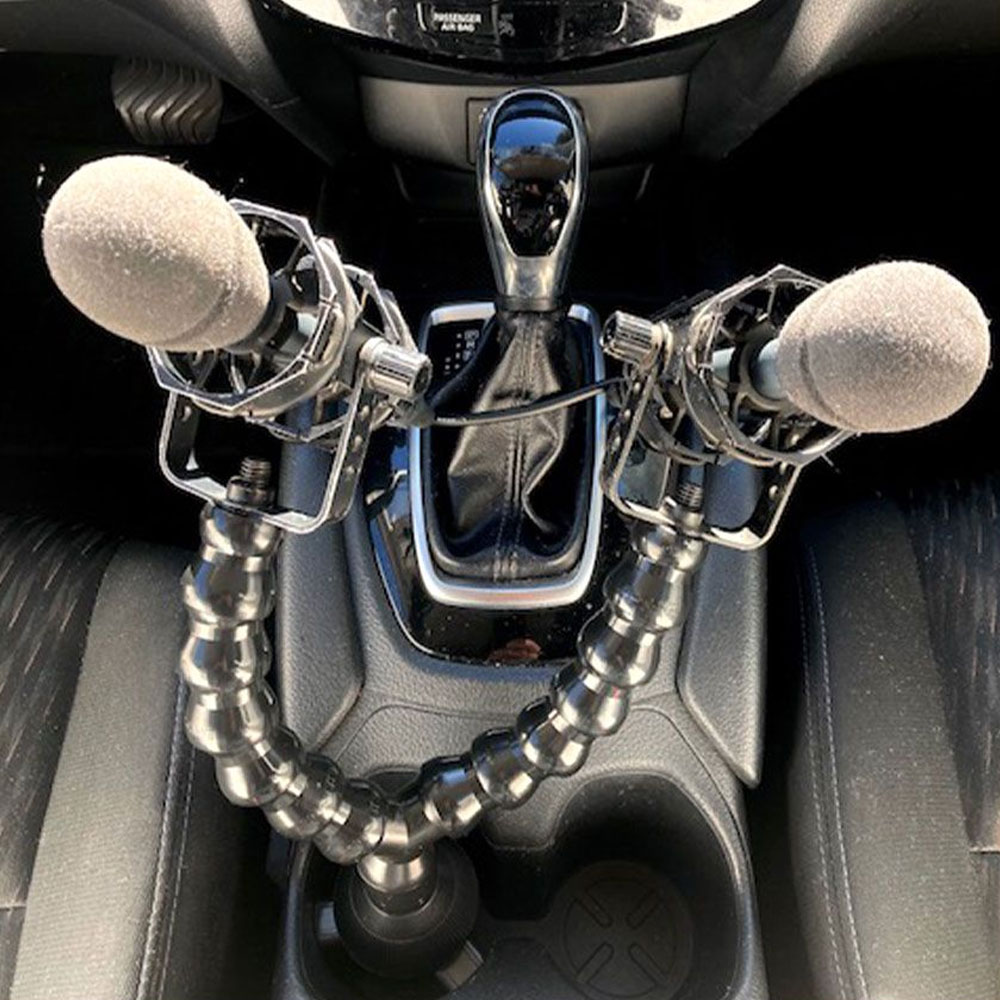 Oisphoot DuoRig Dual Microphone Mount for In-Car Recording