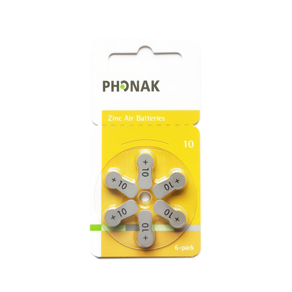 Phonak Roger Replacement Batteries - Size 10 / A10 (6 Pack)