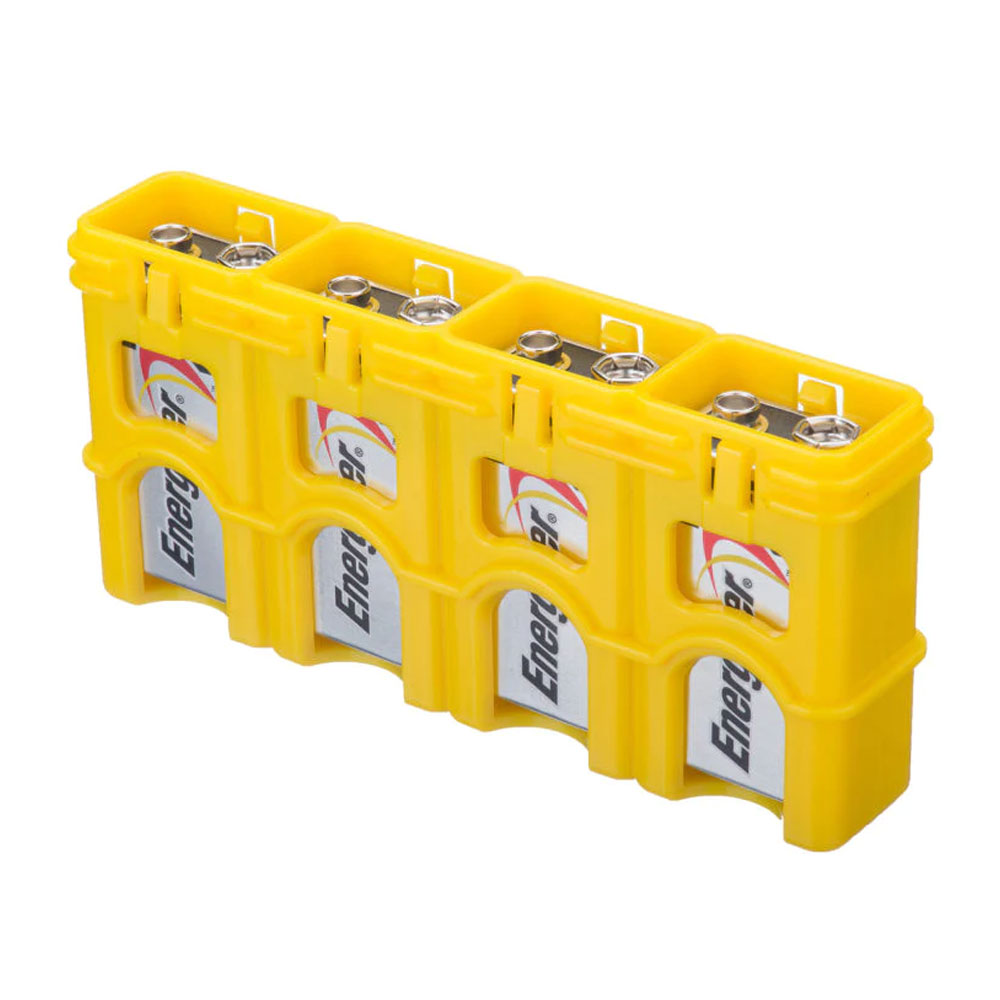 PowerPax Storacell SlimLine 4-Pack 9V Battery Caddy