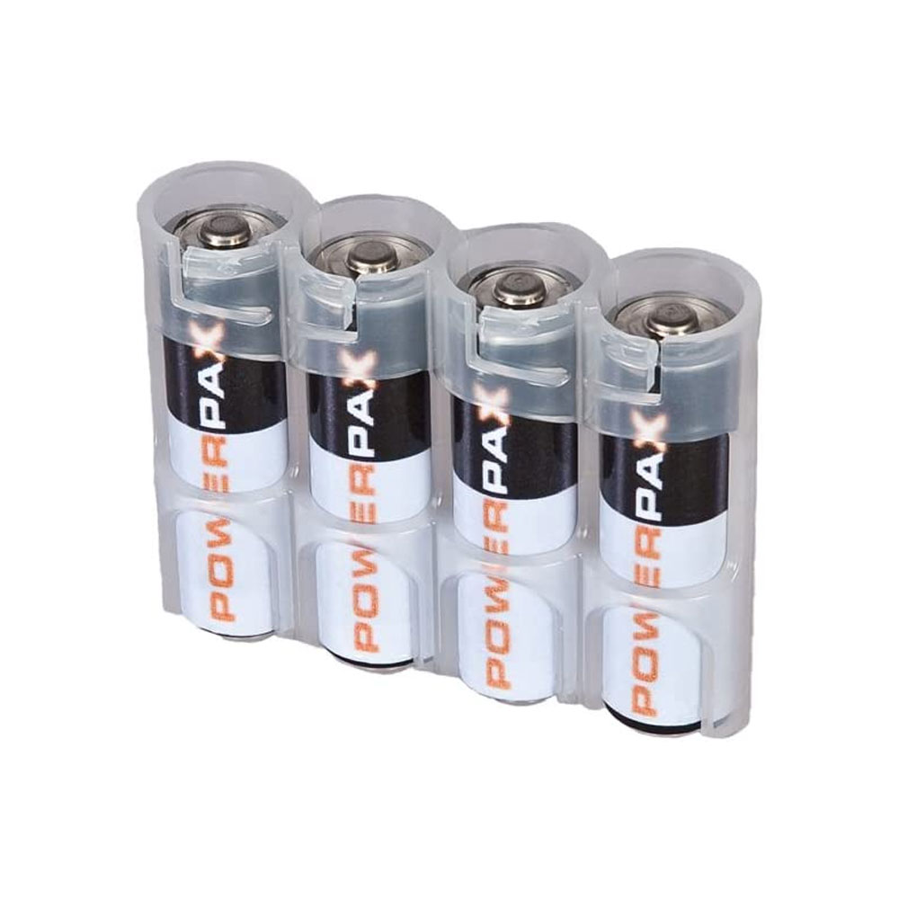 PowerPax Storacell SlimLine 4-Pack AA Battery Caddy (Select Option)