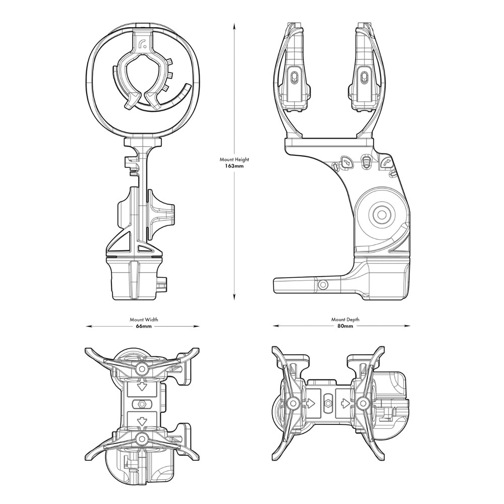 Radius RAD-2 Shock Mount for Standard Shotgun Microphones