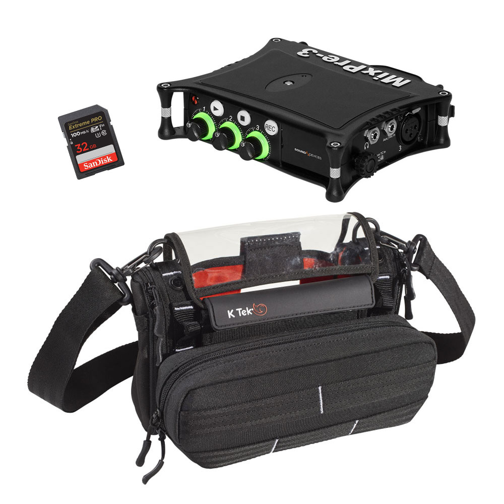 Sound Devices MixPre-3 II Mixer + K-Tek KSTGMIX Bag + SD Card Bundle