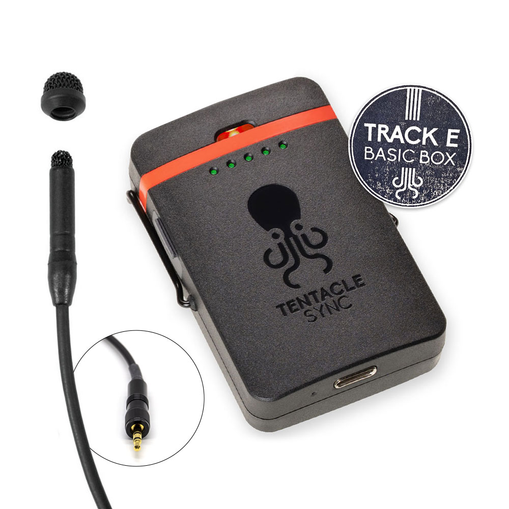 Tentacle Sync Track E Basic Box Timecode Audio Recorder w/ Sanken COS-11 Lav Mic (3.5mm Jack) Bundle