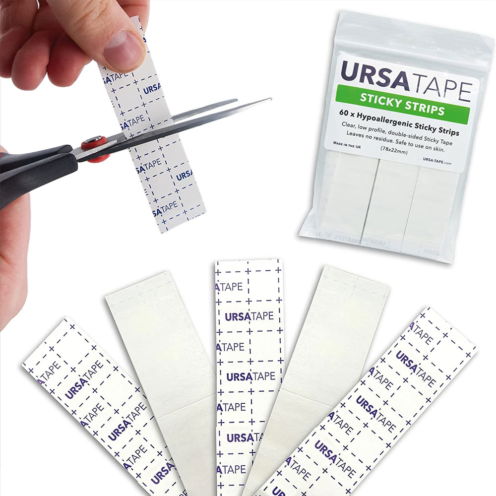 URSA Tape Hypoallergenic Sticky Strips - 60 Pack