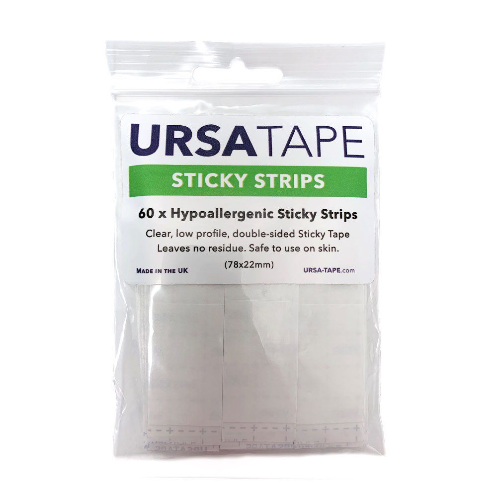 URSA Tape Hypoallergenic Sticky Strips - 60 Pack