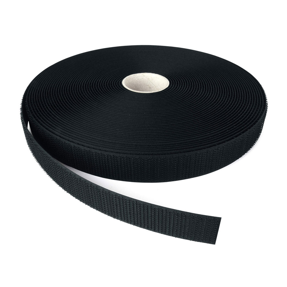 Velcro Black Hook & Loop Tape 1'' (25mm) - 1 Roll