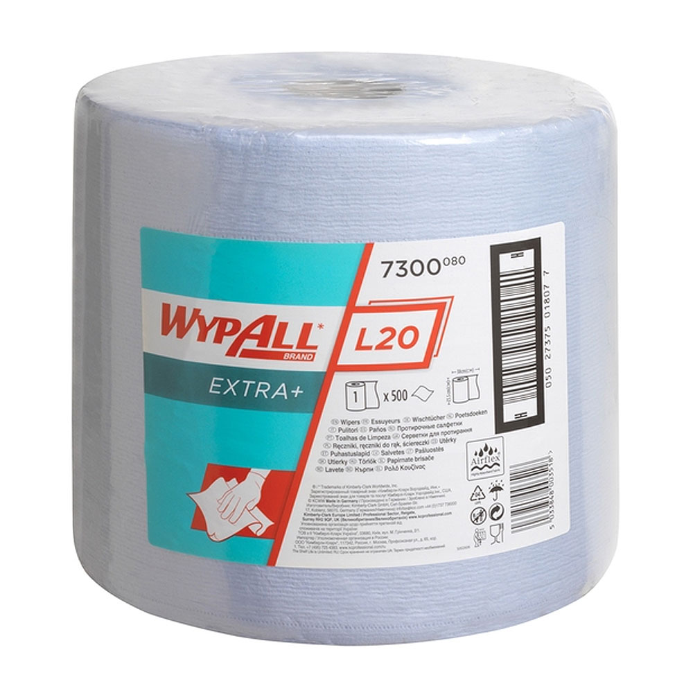 WypAll 7300 L20 2-Ply Extra+ Large Roll Cleaning Wipes