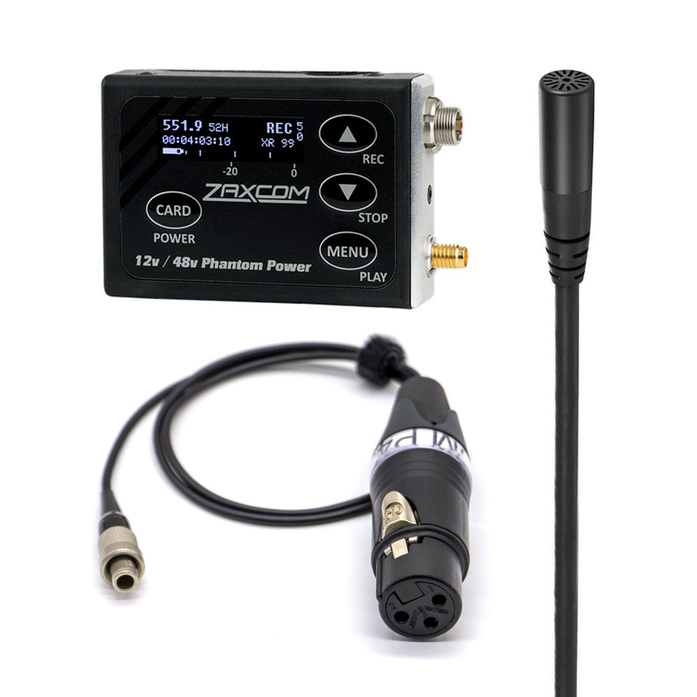 Zaxcom ZMT3 Phantom 2 Miniature Transmitter + DPA 6061 Lavalier Mic + Cable Set Bundle