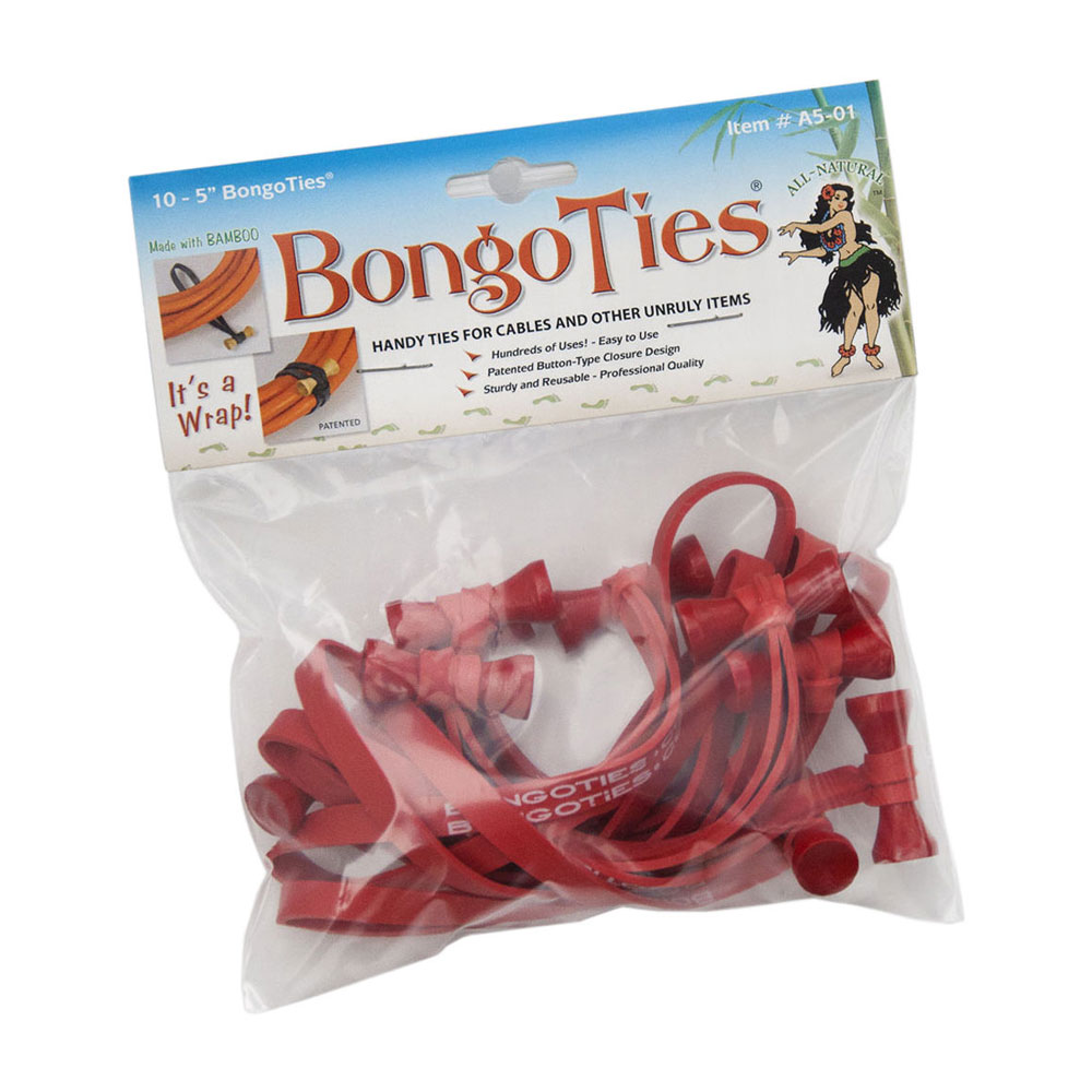 BongoTies 5'' Multi-Purpose Elastic Cable Ties (10 Pack)