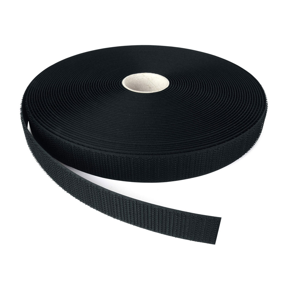 Velcro Black Hook & Loop Tape 1" 25mm 1 Roll Everything Audio