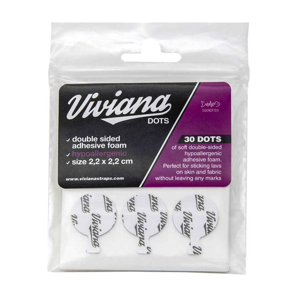 Viviana Dots Soft Foam Lavalier Stickers for DPA Concealers - Round (30-Pack)