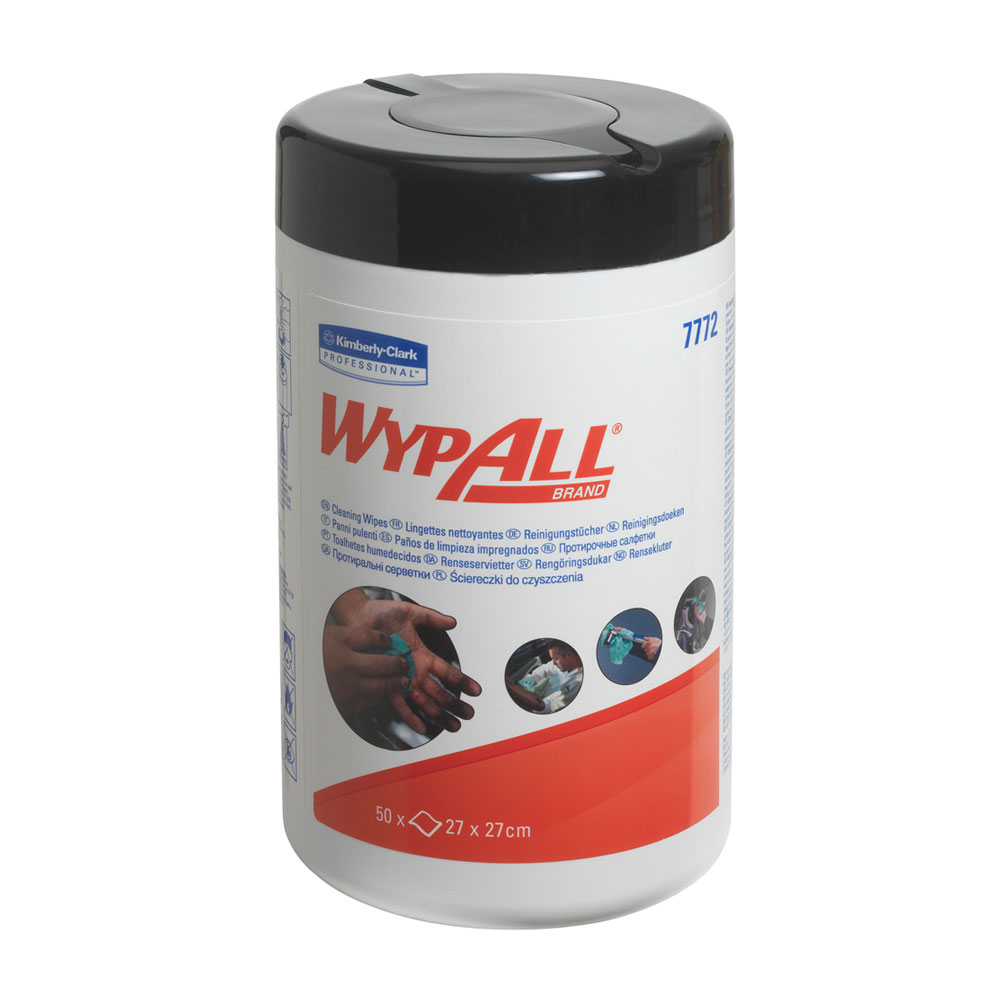 WypAll 7772 Industrial Green Cleaning Wipes (Tub of 50)